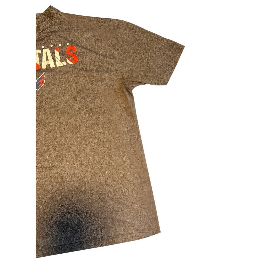 NHL Washington Capitals T-Shirt Mens XXL Gray Heathered Distressed Logo Tee - Picture 3 of 9